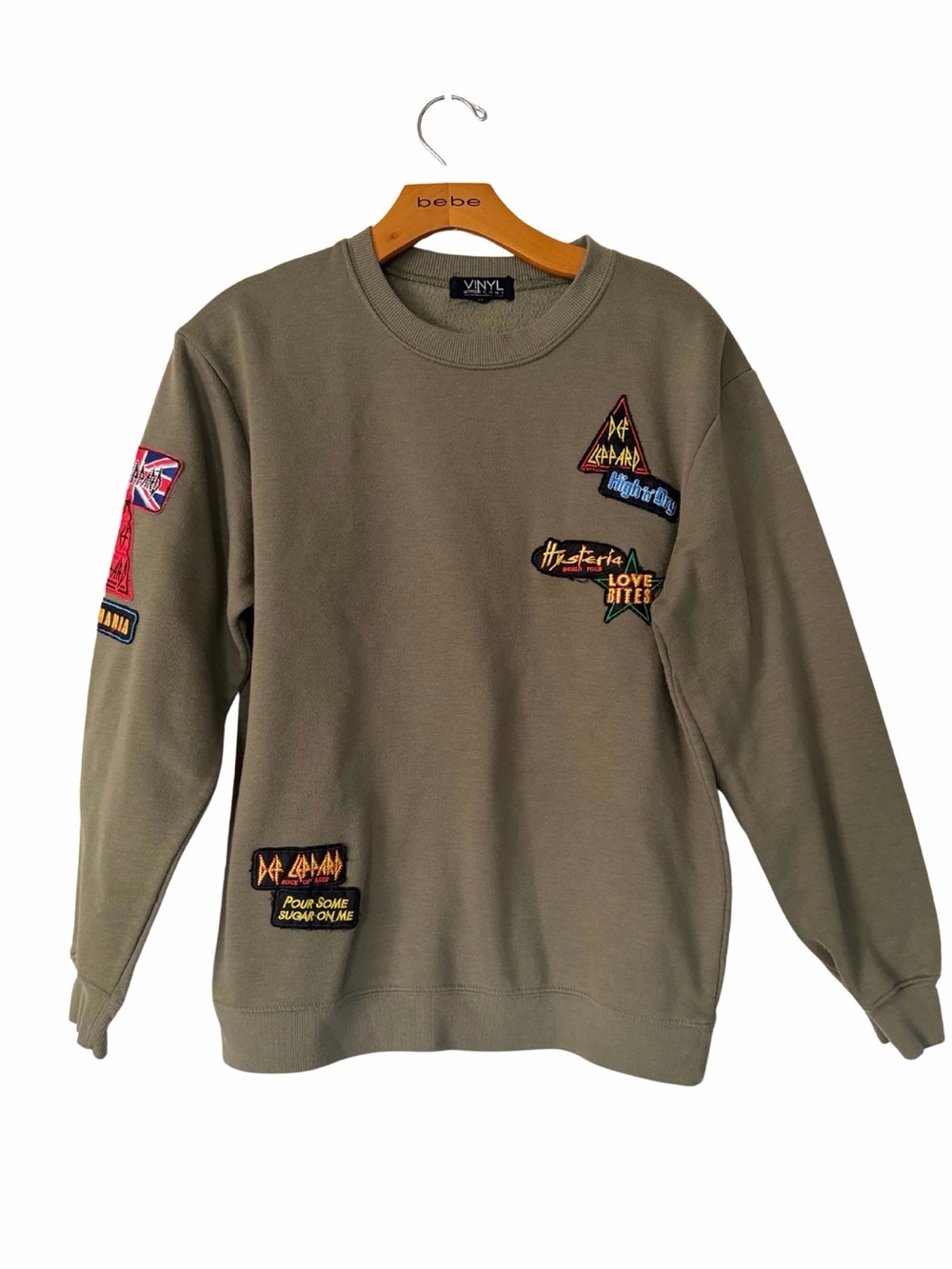 Vinyl Icons Def Leppard World Tour Hysteria Patch Sweatshirt- Medium